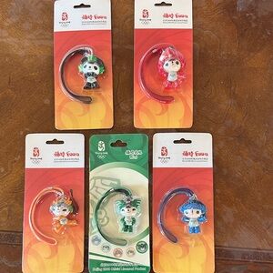 Olympic Mascot Keychain Set - Colorful Collection